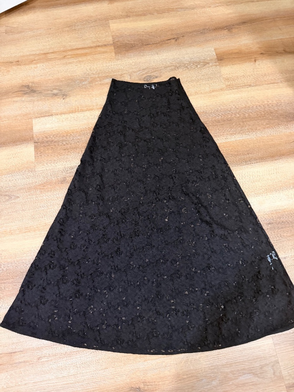 Dissh Loula Black Lace Maxi Skirt-US 2